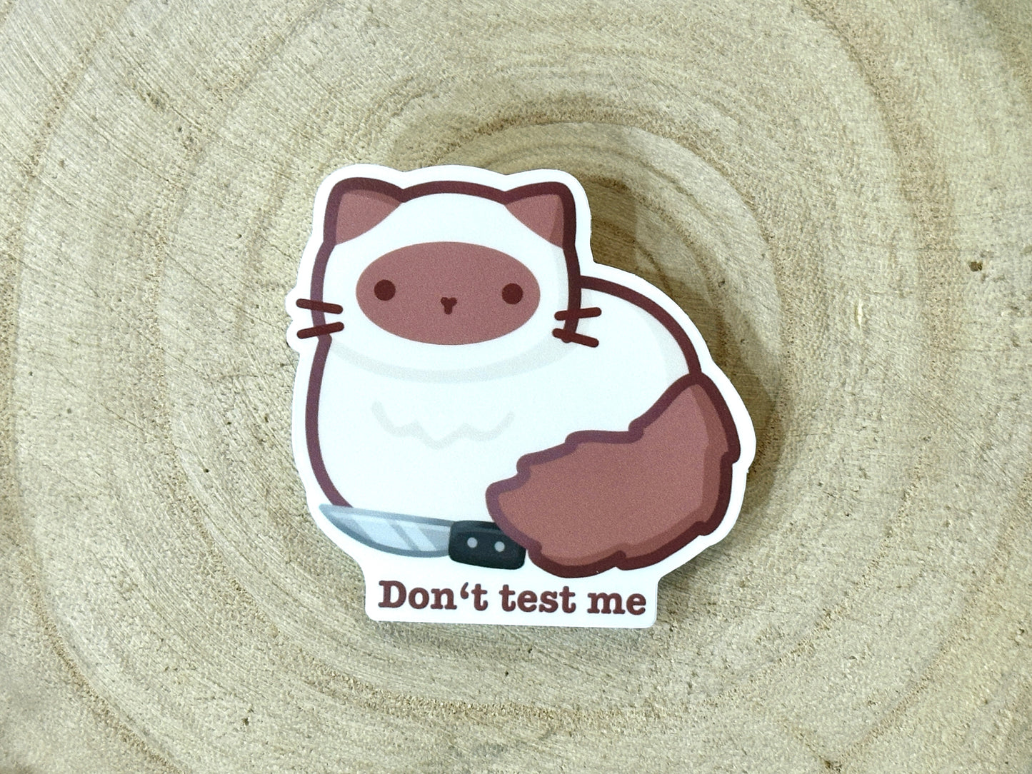 Don't Test Me Cat Matte Vinyl Sticker