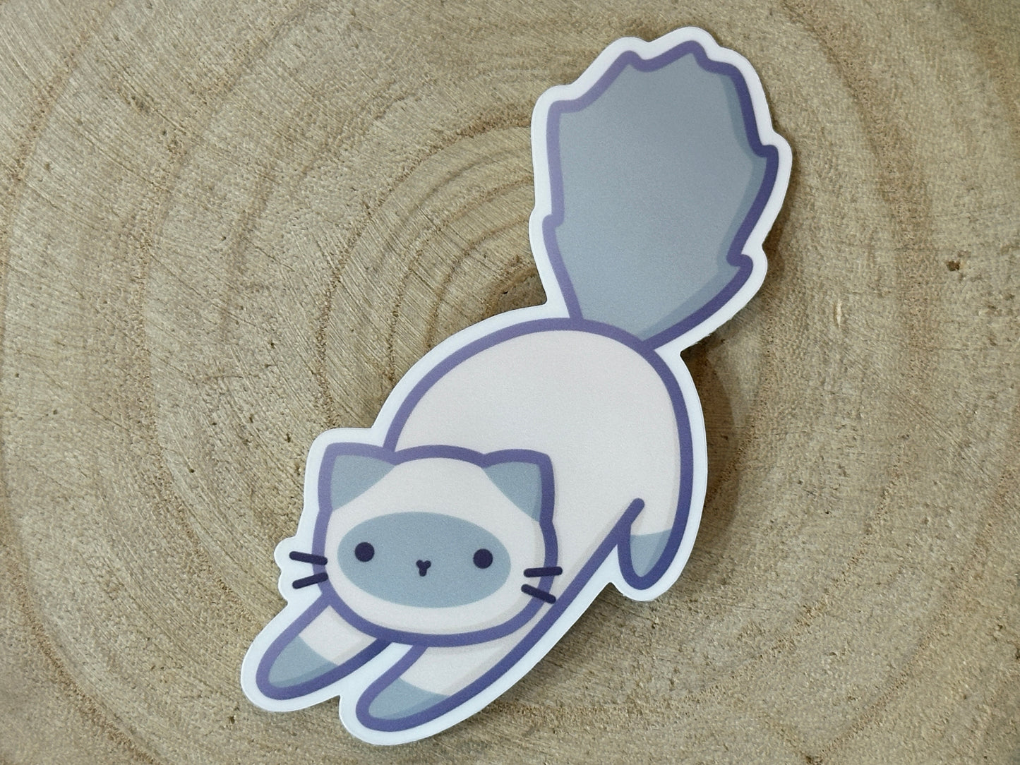 Big Stretch Cat Matte Vinyl Sticker