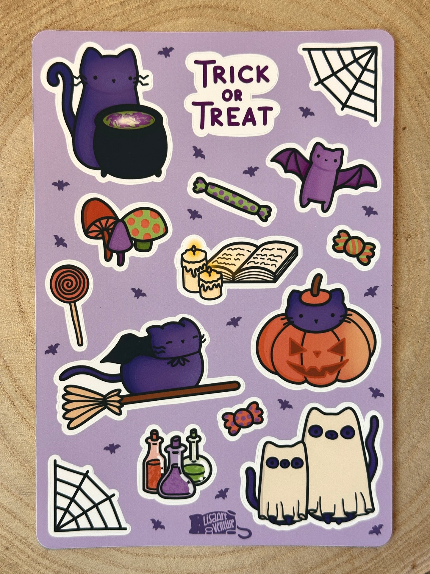 Trick-or-Treat Matte Vinyl Sticker Sheet