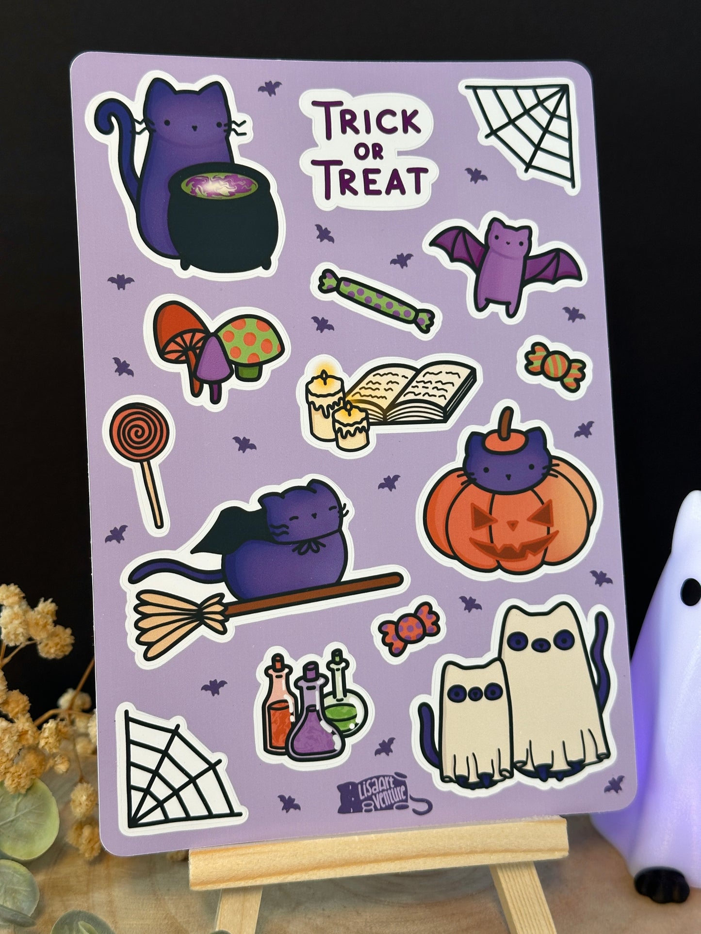 Trick-or-Treat Matte Vinyl Sticker Sheet