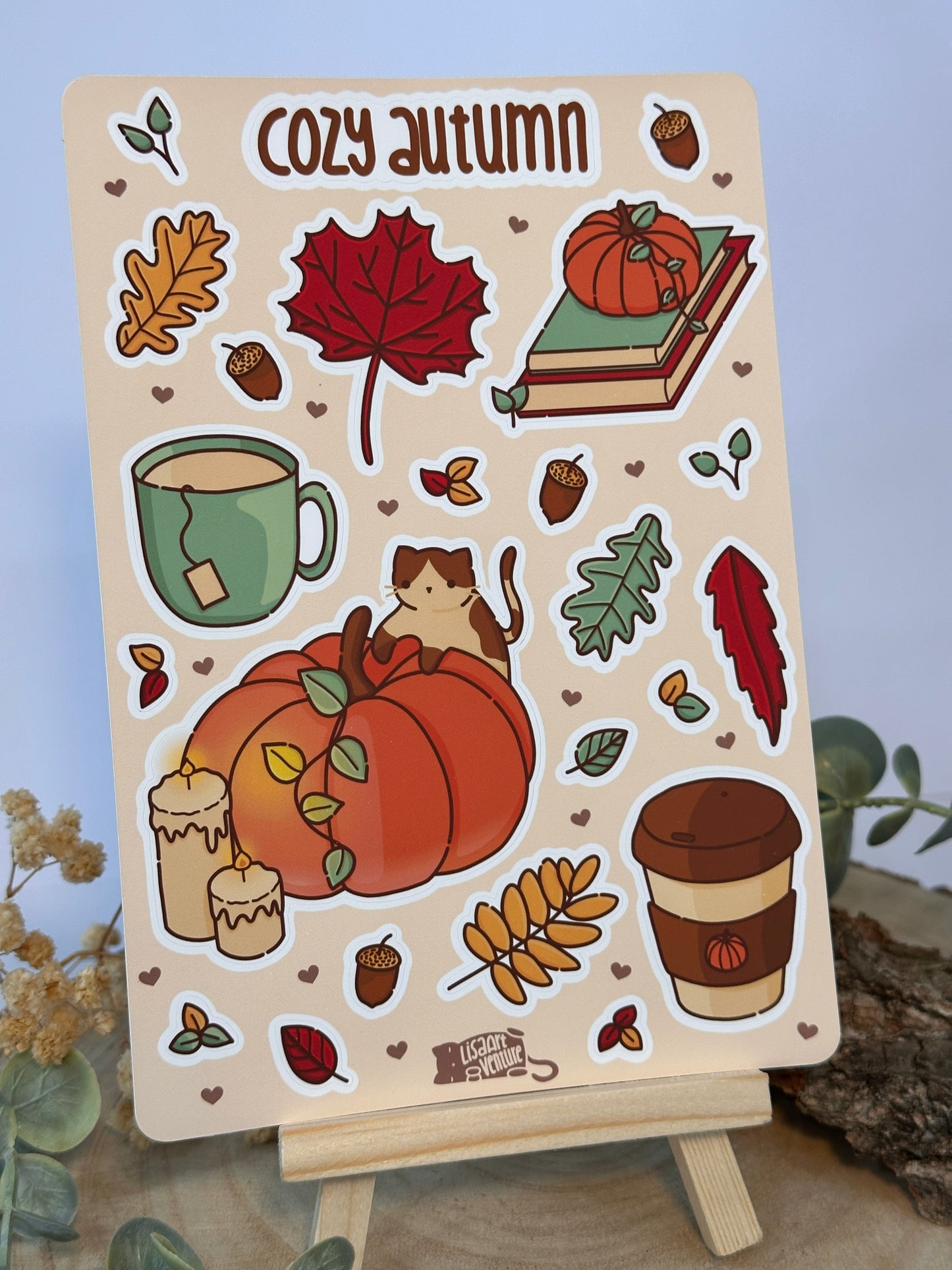 Cozy Autumn Matte Vinyl Sticker Sheet