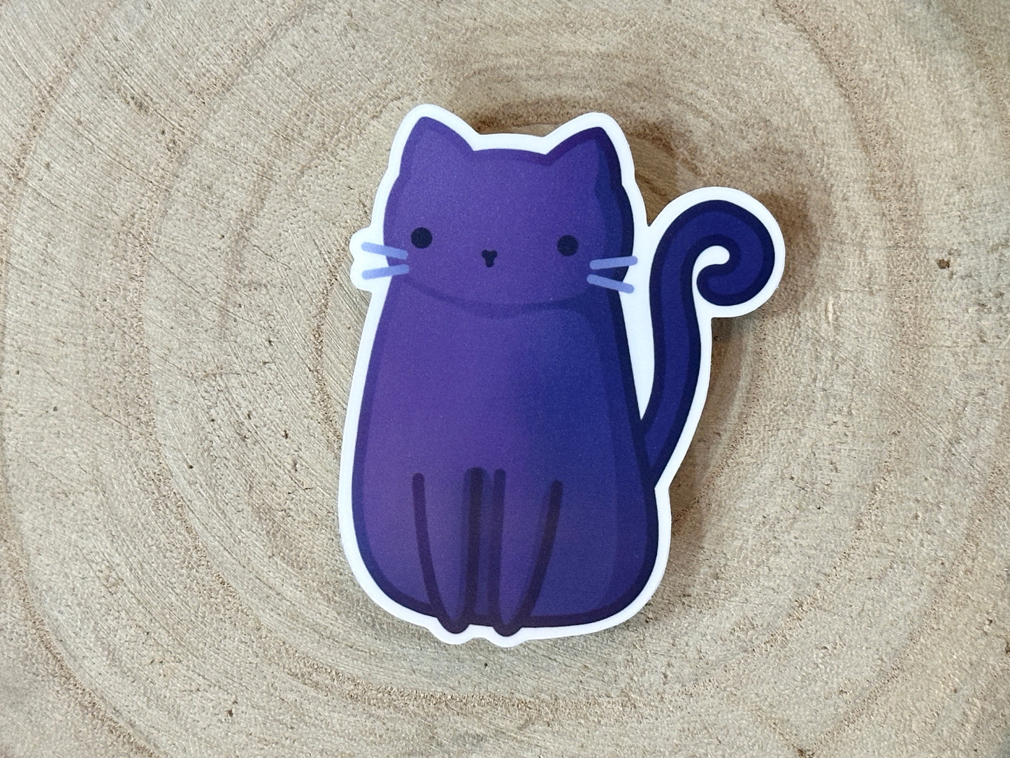 Cute Black Cat Matte Vinyl Sticker