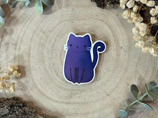 Cute Black Cat Matte Vinyl Sticker