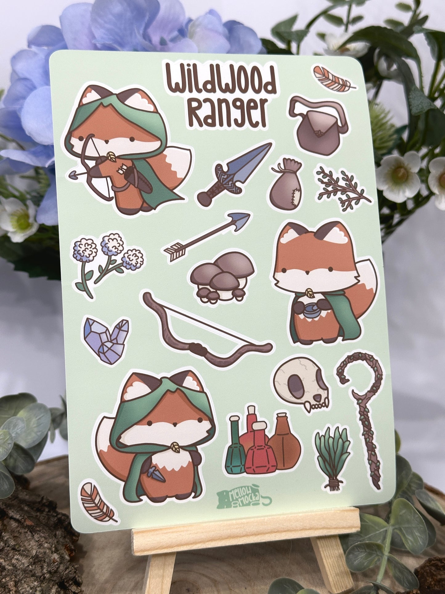 Wildwood Ranger Fox Matte Vinyl Sticker Sheet