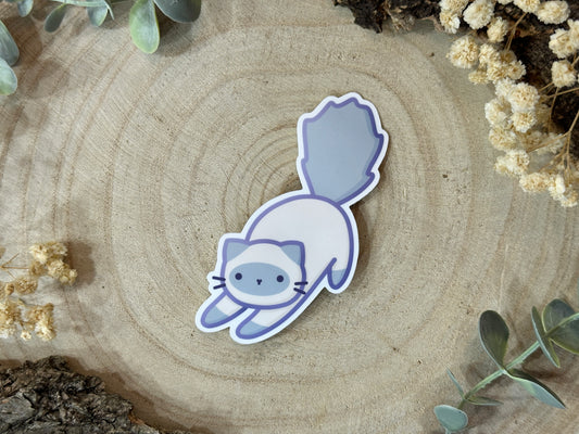 Big Stretch Cat Matte Vinyl Sticker