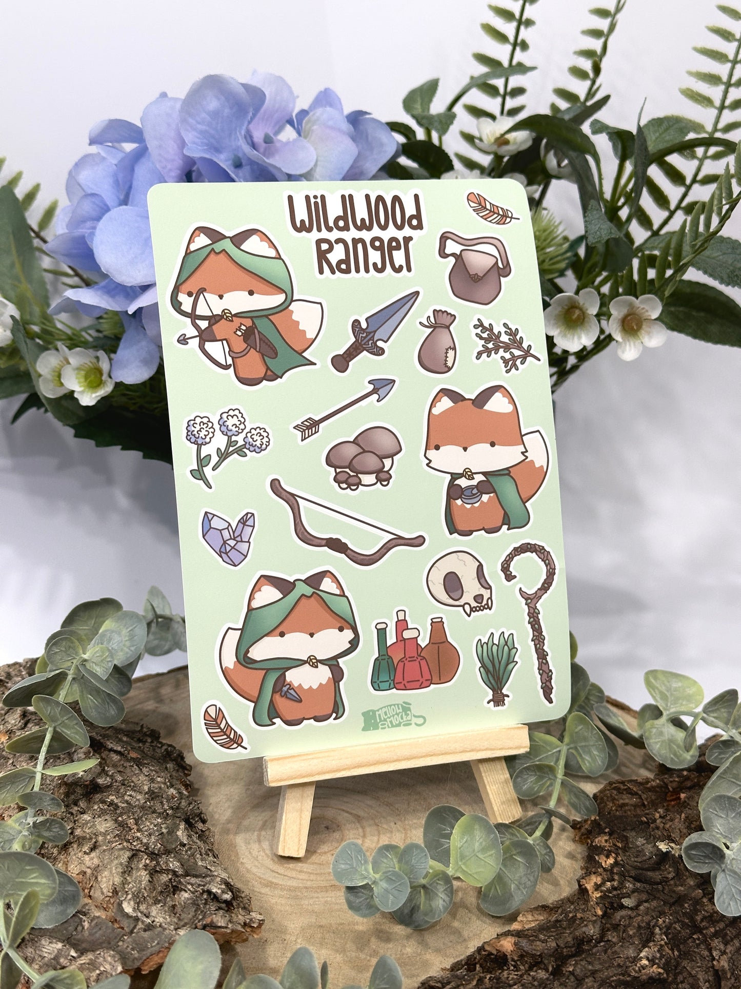 Wildwood Ranger Fox Matte Vinyl Sticker Sheet
