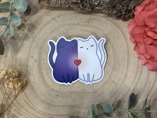 Cat Lovers Matte Vinyl Sticker